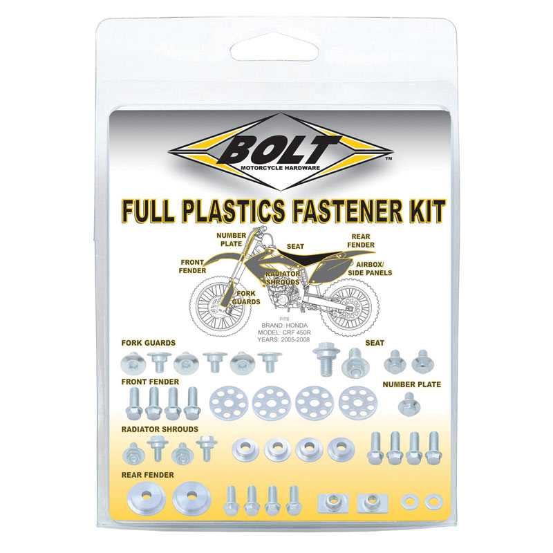 Bolt, BOLT PLASTICS FASTENER KIT KAW KX-F 04-14 1200024