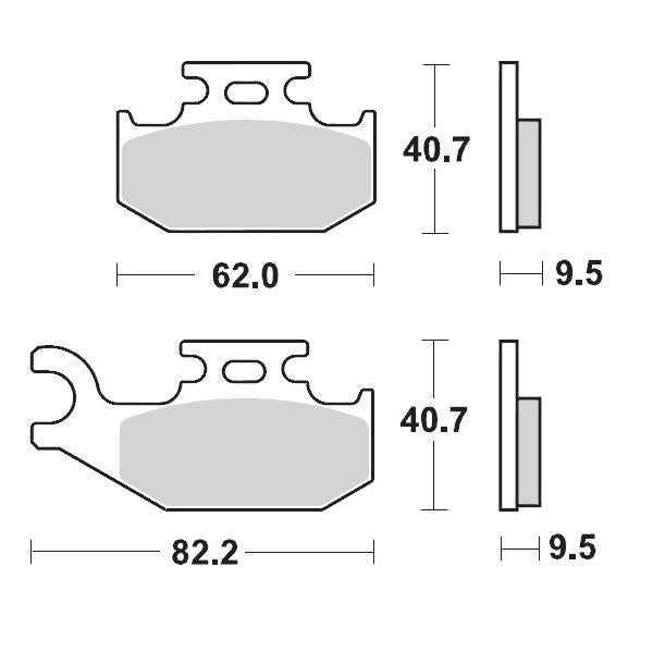 MOTO MASTER, BRAKE PADS FRONT RIGHT MOTO MASTER PRO SINTERED CAN-AM OUTLANDER