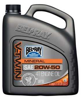 BELRAY, Bel-Ray V-Twin Mineral Engine Oil/Motor Oil - 20W-50 - 96905