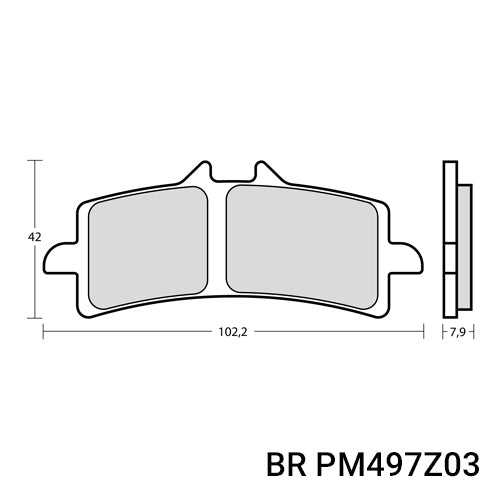 BREMBO, Brembo Z03 brake pads (M497Z03) - Track Road