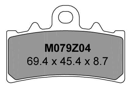 BREMBO, Brembo Z04 brake pads - 69.4 x 45.4 x 8.7