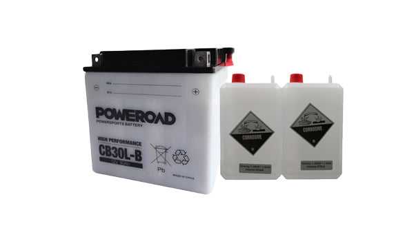 DR MOTO, *CB30L-B DG Battery with acid pack Poweroad (CYB30LB)