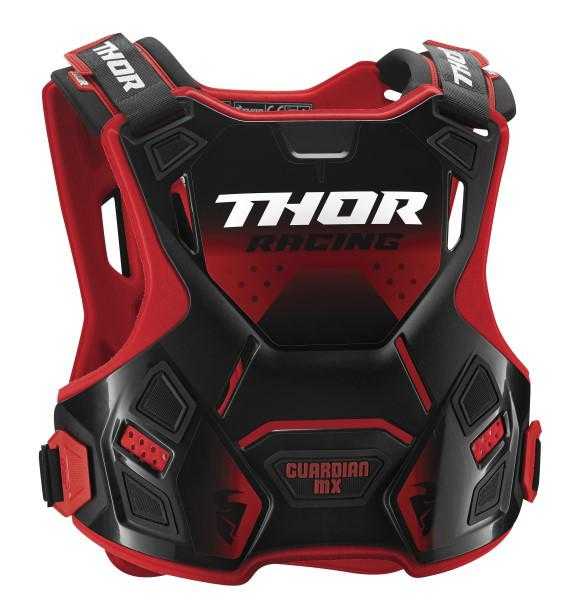 THOR MX, CHEST PROTECTOR S24 THOR MX GUARDIAN MX ROOST ADULT MEDIUM LARGE BLACK/RED
