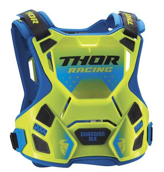THOR MX, CHEST PROTECTOR S24 THOR MX GUARDIAN MX ROOST ADULT MEDIUM LARGE  FLO GREEN BLUE