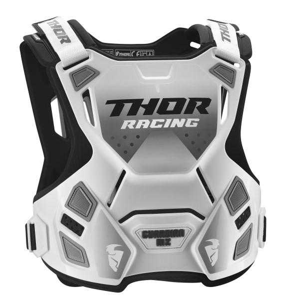 THOR MX, CHEST PROTECTOR S24 THOR MX GUARDIAN MX ROOST ADULT MEDIUM LARGE WHITE BLACK