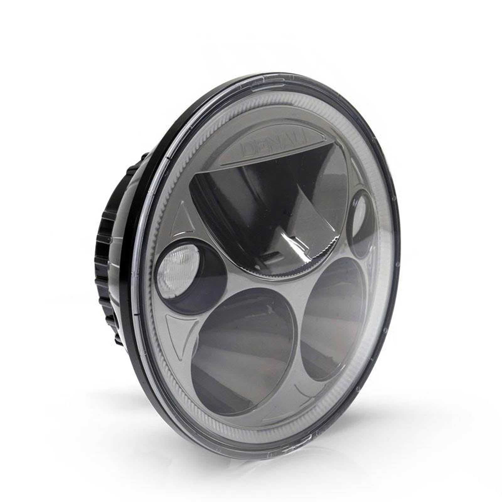 Denali Lighting, DENALI M5 E-MARK LED HEADLIGHT MODULE, 5.75" ROUND, BLK CHR