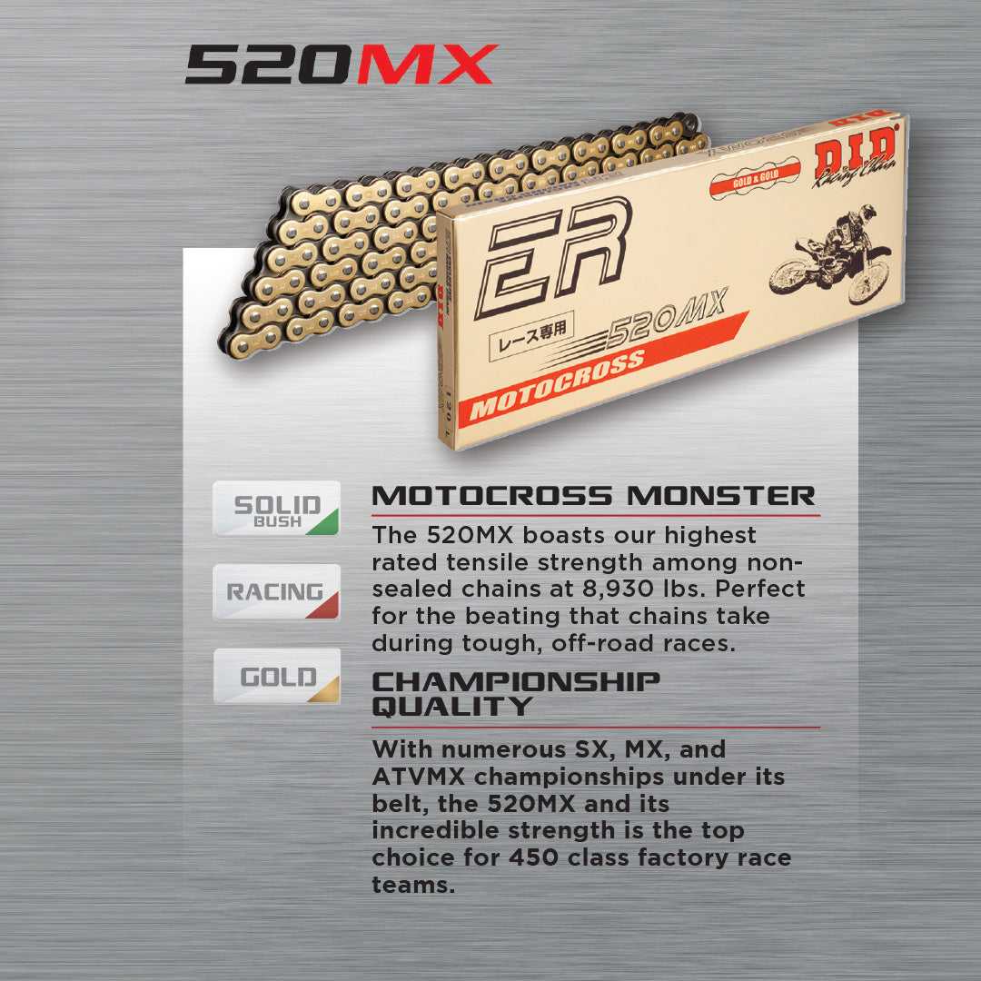 MotoParts, DID 520MX - Non Sealed Chain