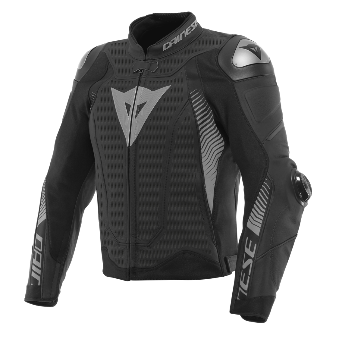 DAINESE, Dainese Super Speed 4 Leather Jacket Perforated - Black-Matt/Charcoal-Gray