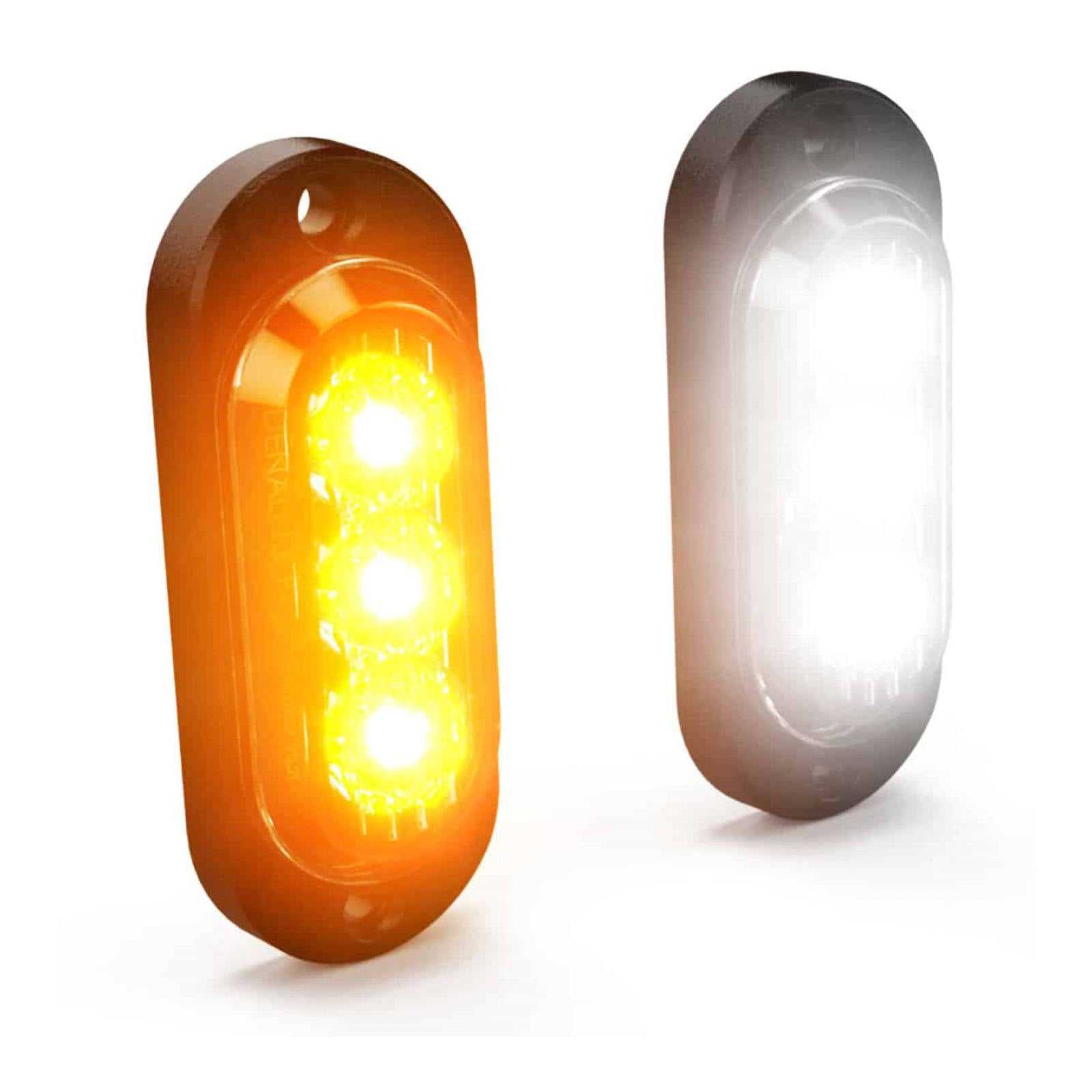 Denali Lighting, Denali T3 Front Turn Signal / DRL Pods White/Amber - Pair