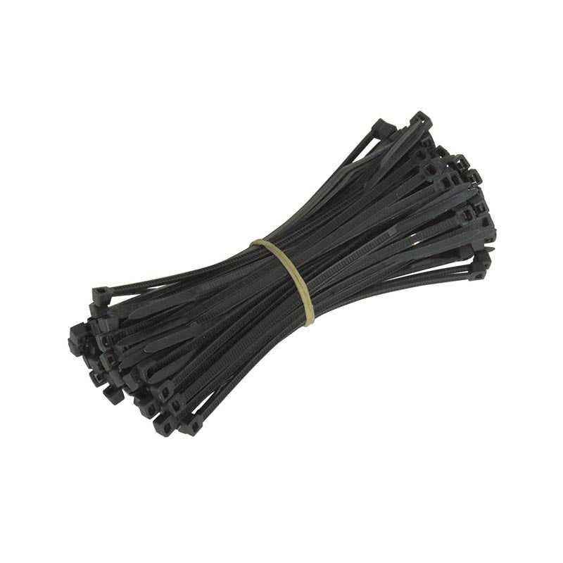 Whites Motorcycle Parts, WHITES CABLE TIES 100 X 2.5 mm 100pcs/BAG BLK