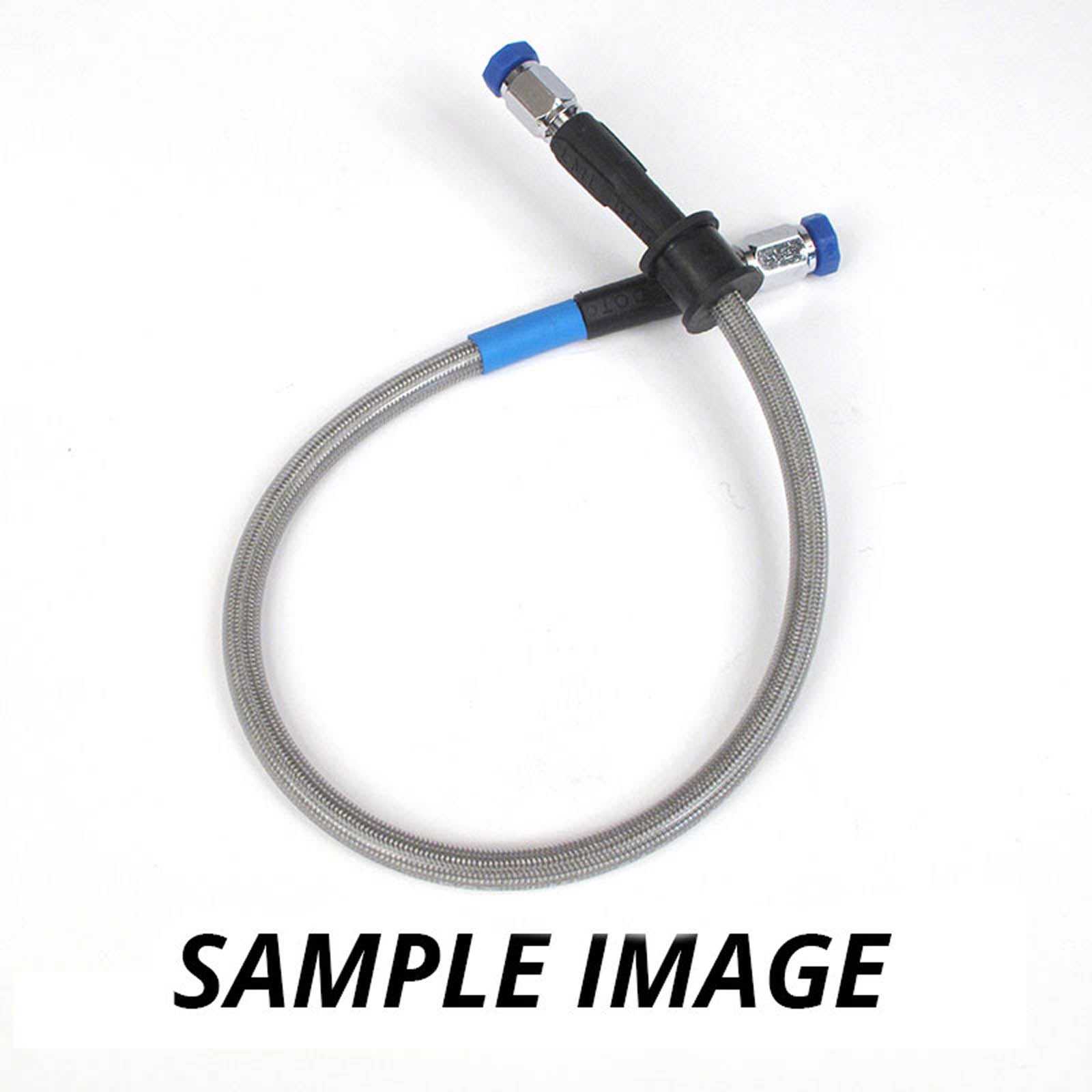 Whites Motorcycle Parts, Whites Premade Brake Line - 400mm - (Chrome)